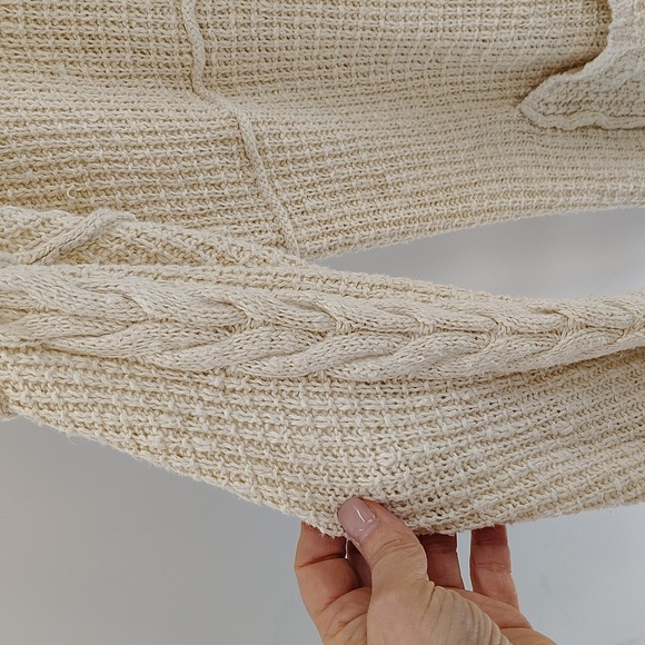 If it were me cozy cream knit open  cardigan size medium with pockets cotton - Picture 3 of 6